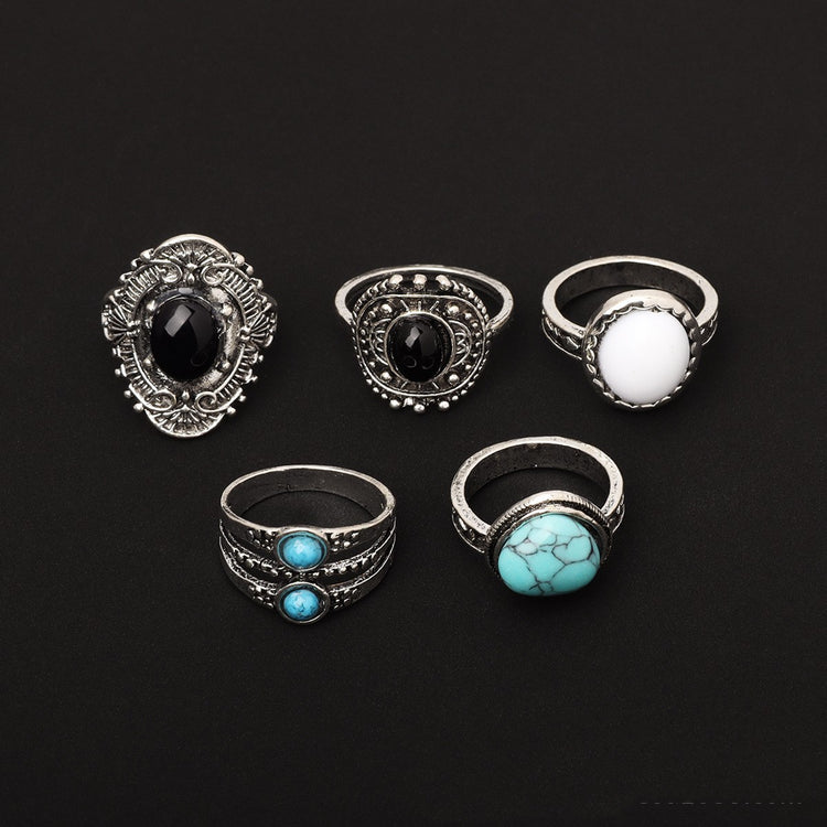 5 Piece Joint Ring Set Layered Ring Style