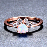 Cat Claw Rhinestone Ring Unique Women&