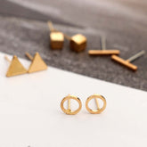 Geometric stud earrings unisex fashion jewelry