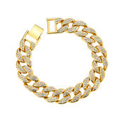 Gold Cuban Link Chain Bracelet thick link style