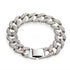 Gold Cuban Link Chain Bracelet rhinestone design
