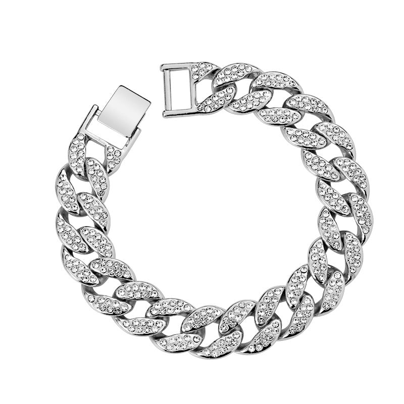 Gold Cuban Link Chain Bracelet luxury fashion jewelry
