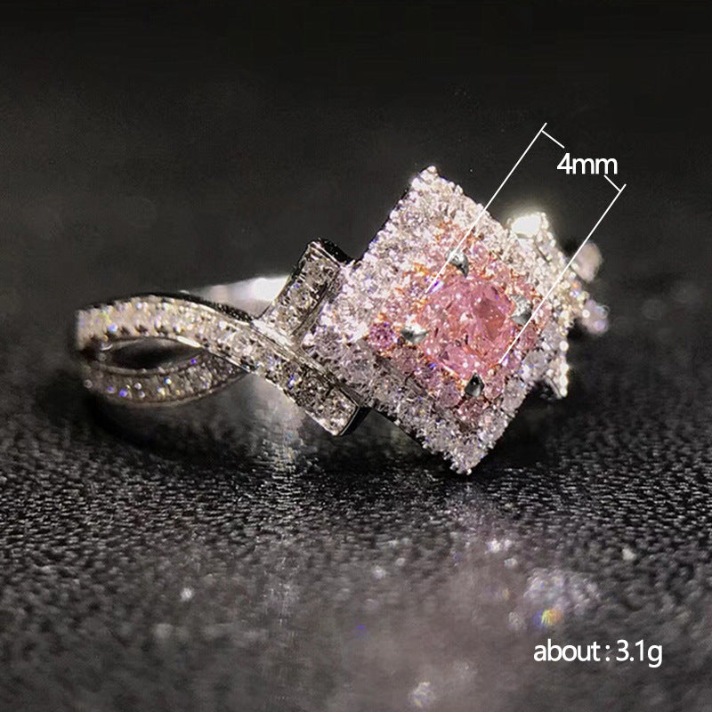 Creative Cross-wound Diamond Zircon Ring, Versatile Jewelry