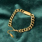 18K Gold Thick Chain Bracelet