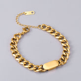 18K Gold Thick Chain Bracelet