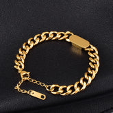 18K Gold Thick Chain Bracelet