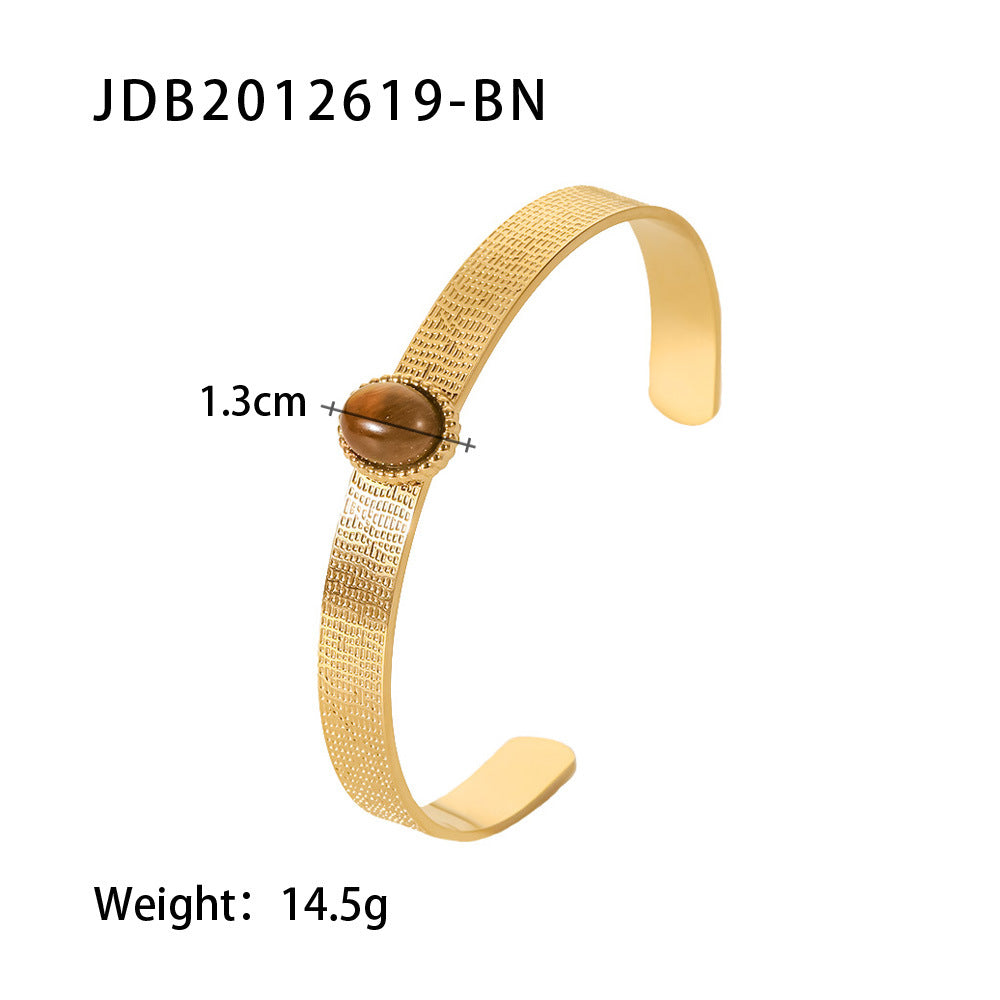 Gold-Plated-Stainless-Steel-Bracelet | Zirconia Jewelry