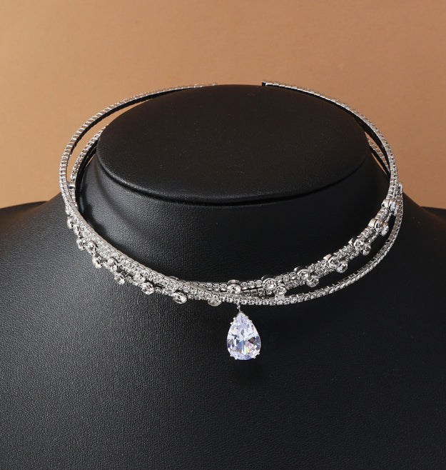 Small Waist Necklace, Rose Gold Pendant Necklace
