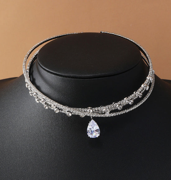 Small Waist Necklace, Rose Gold Pendant Necklace