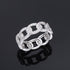 Gold plated chain ring white gold jewelry