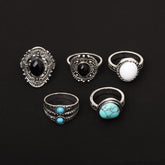 5 Piece Joint Ring Set Layered Ring Style