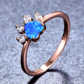 Cat Claw Rhinestone Ring Rhinestone Detail