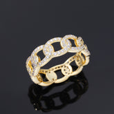 Gold plated chain ring elegant women&