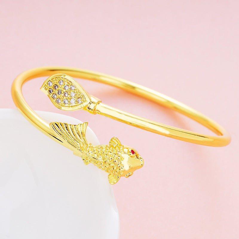 Gold Copper Bracelet for Women charm jewelry
