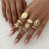 Leaf Crown Ring Elegant Metallic Jewelry