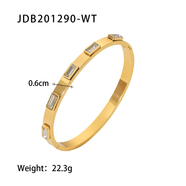 gold-plated-stainless-steel-bracelet luxury zirconia design