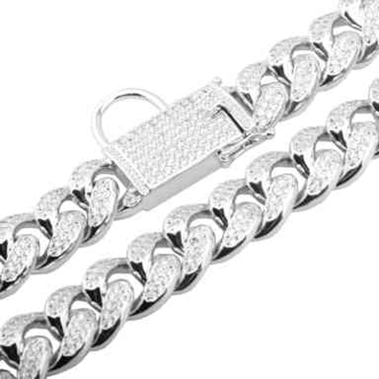 Gold Steel Dog Chain Collar stylish pet accessory