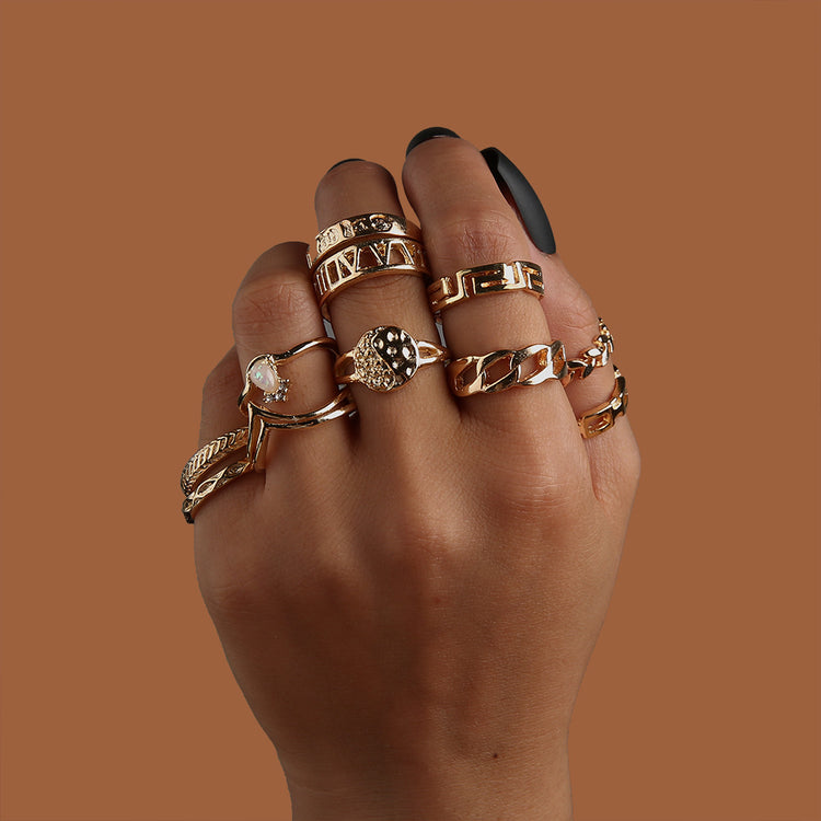 Leaf Crown Ring Elegant Metallic Jewelry