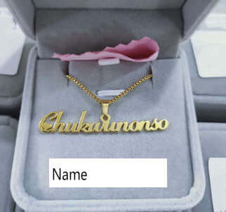 Personalized Name Necklace gold stainless steel