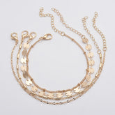 4 piece bracelet set silver jewelry