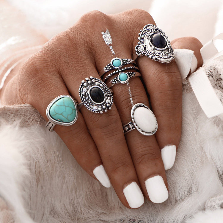 5 Piece Joint Ring Set Stackable Fashion Jewelry