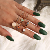 Leaf Crown Ring Elegant Metallic Jewelry
