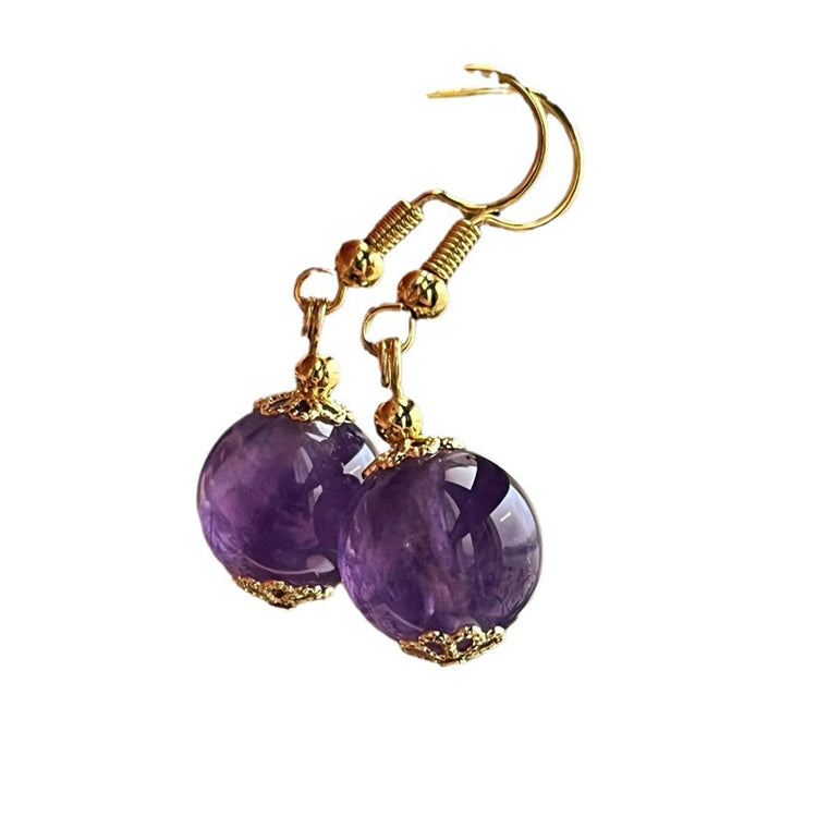 Amethyst agate earrings for women elegant original design