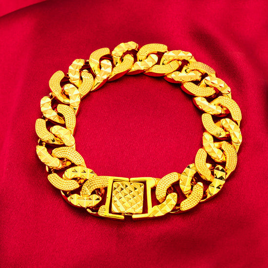 Gold Plated Bracelet for Men geometric jewelry