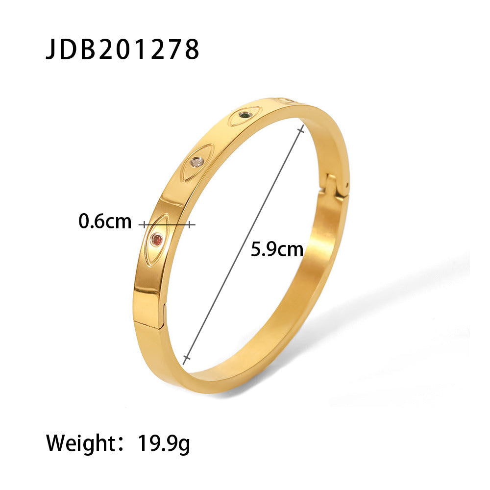 gold-plated-stainless-steel-bracelet elegant gold finish