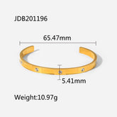 gold-plated-stainless-steel-bracelet with Zirconia