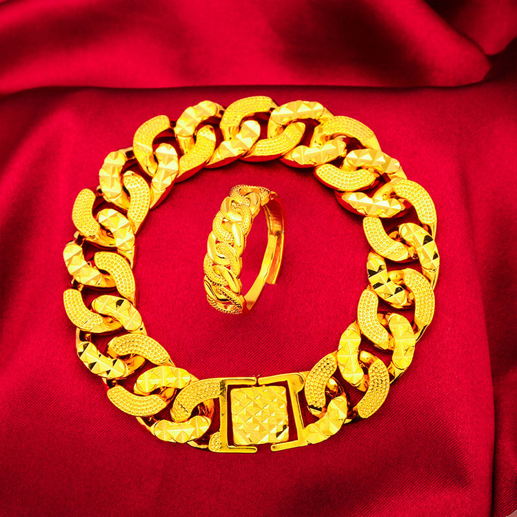 Gold Plated Bracelet for Men geometric jewelry