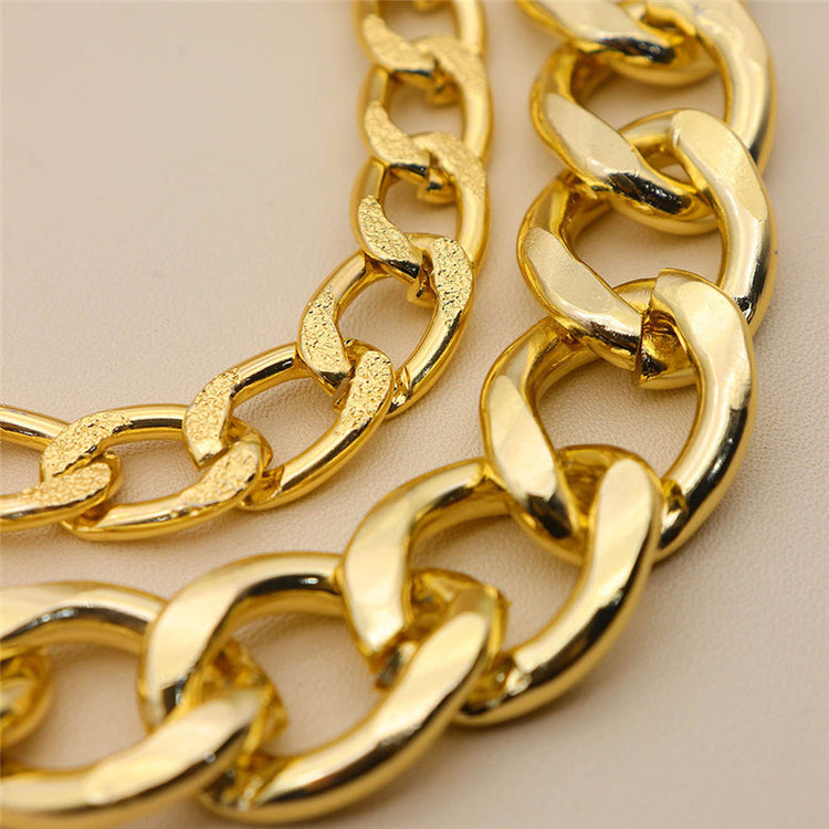 3 piece thick chain bracelet set