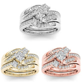 18K Gold Rose Gold Zircon Ring elegant jewelry
